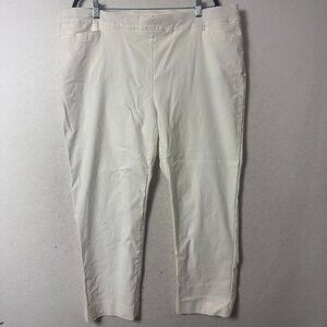 Chicos dress pants sz 4 (20R) white pull on elastic waist stretch cropped